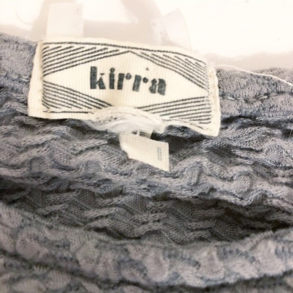 5/$25 Kirra Textured Peplum Open Back Textured Tank Gray Women's Size Medium - Picture 7 of 7